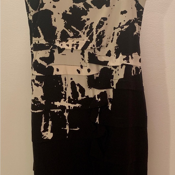 Nicole Miller black and white paint splatter dress - Picture 2 of 5